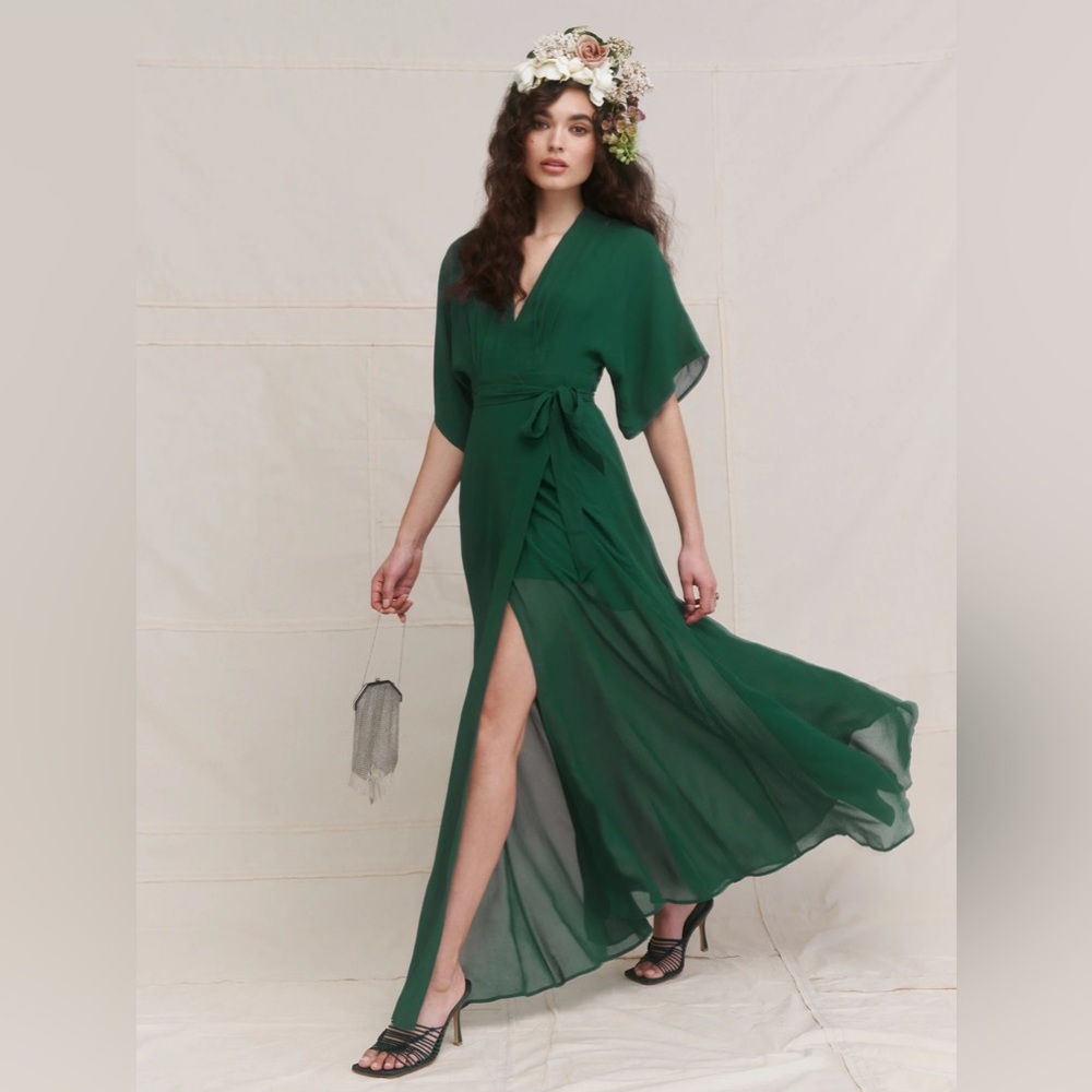 Reformation Winslow Green dress XL